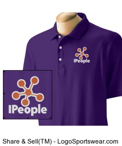 Classic Golf Shirt: Purple Design Zoom
